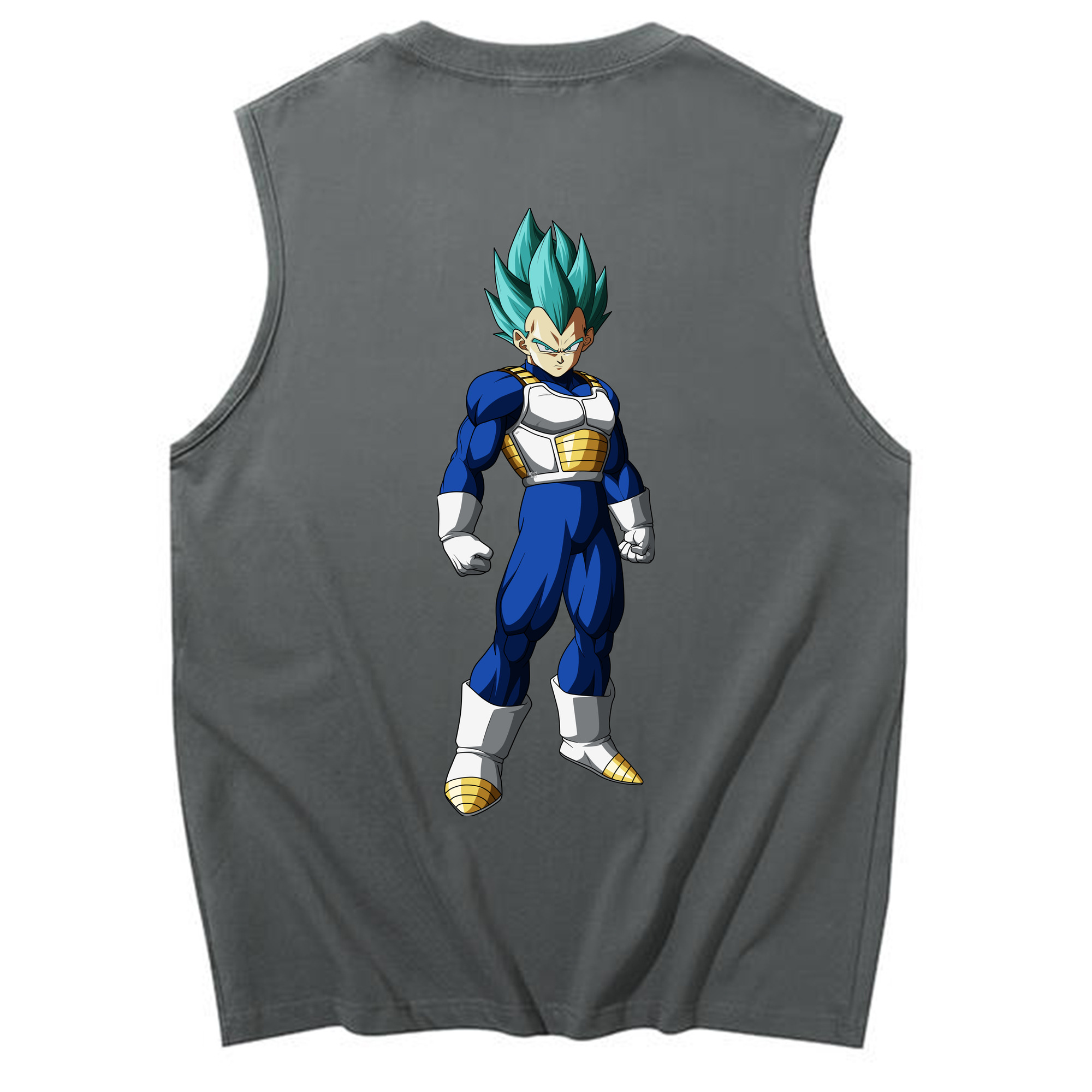 （画像用） ドラゴンボール ベジータ四世（Bejīta Yonsei）DRAGON BALL Vegeta IV コットン100％タンクトップ（背面プリント）